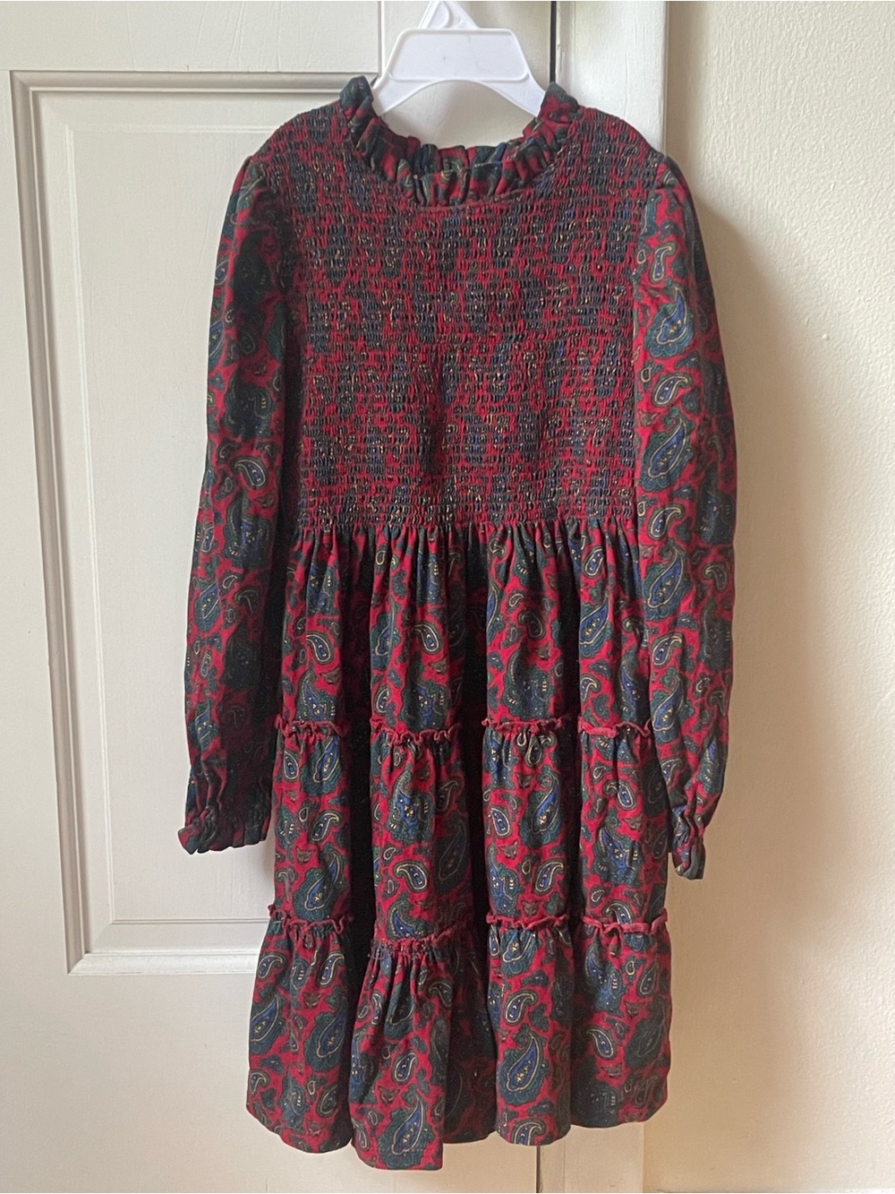 Polo by Ralph Lauren Paisley Tiered Long-Sleeve Dress
